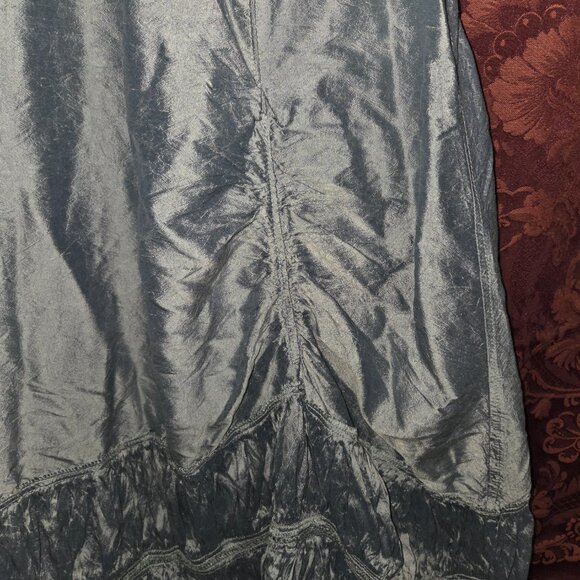 Magnolia Pearl Blue Silk Tiered Elastic Ruched Sundress - Picture 8 of 11